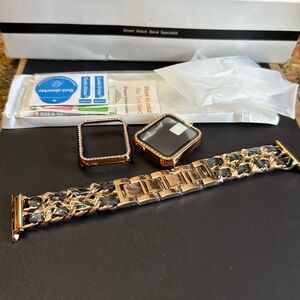 Mosonio Watch Band -Compatible for Apple Watch Band 38mm with Screen Protectors